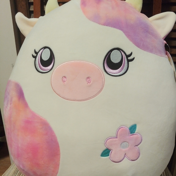 Squishmallows Accessories - Kalina Pink Cow Squishmallow 16"